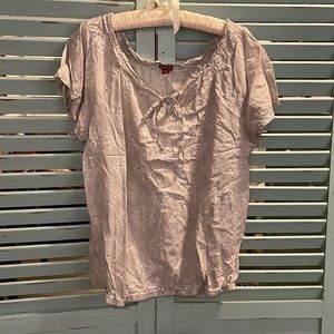Size XL Merona gray and white cotton top- boho style